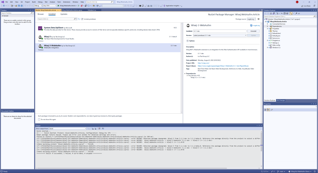 Wisej-Ext-WebAuthn NuGet Package