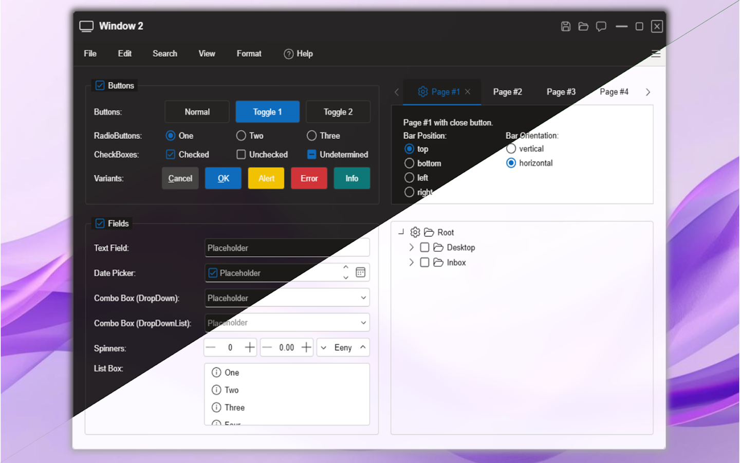 FluentUI Light and Dark themes for Wisej.NET