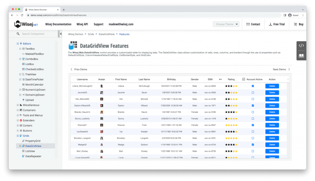 Demo Browser