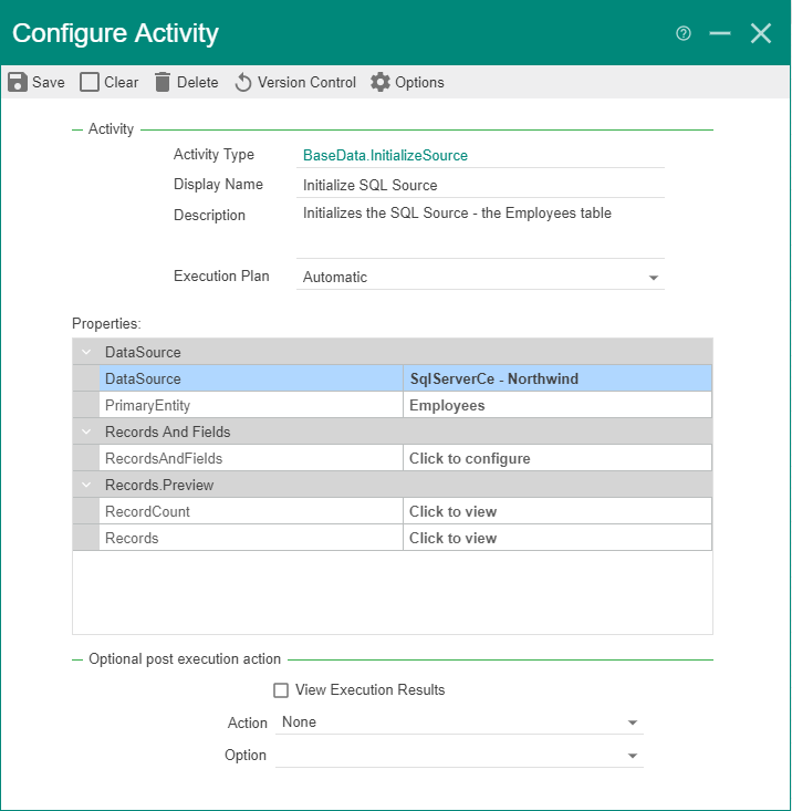appRules Portal activity configuration