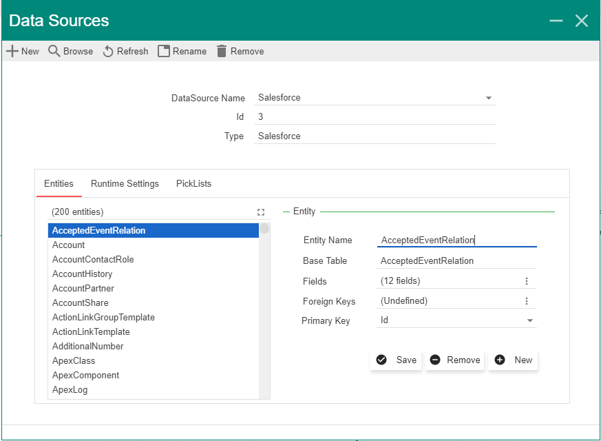 appRules Portal supported data sources