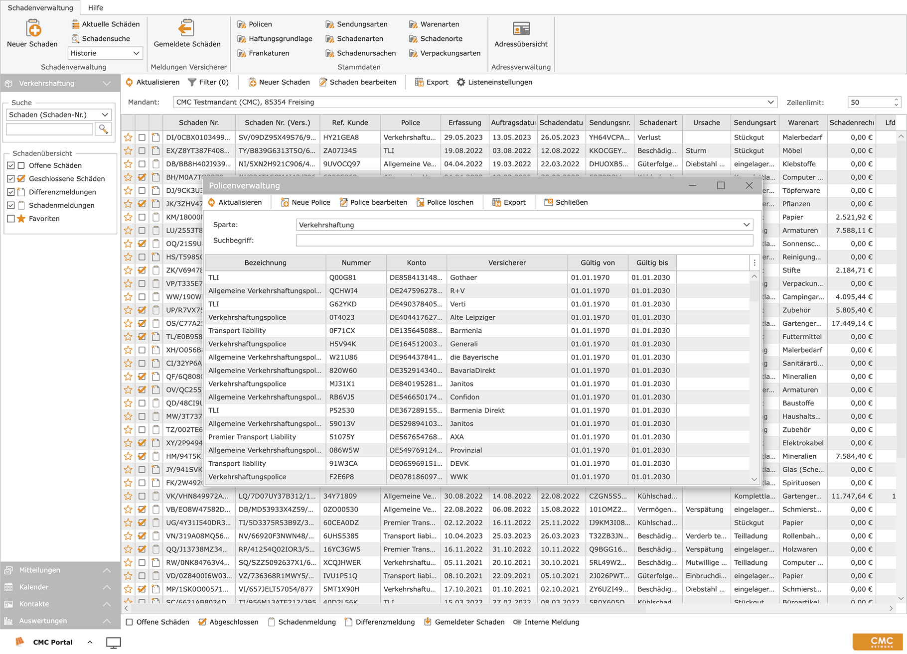 CMC claim management module detail
