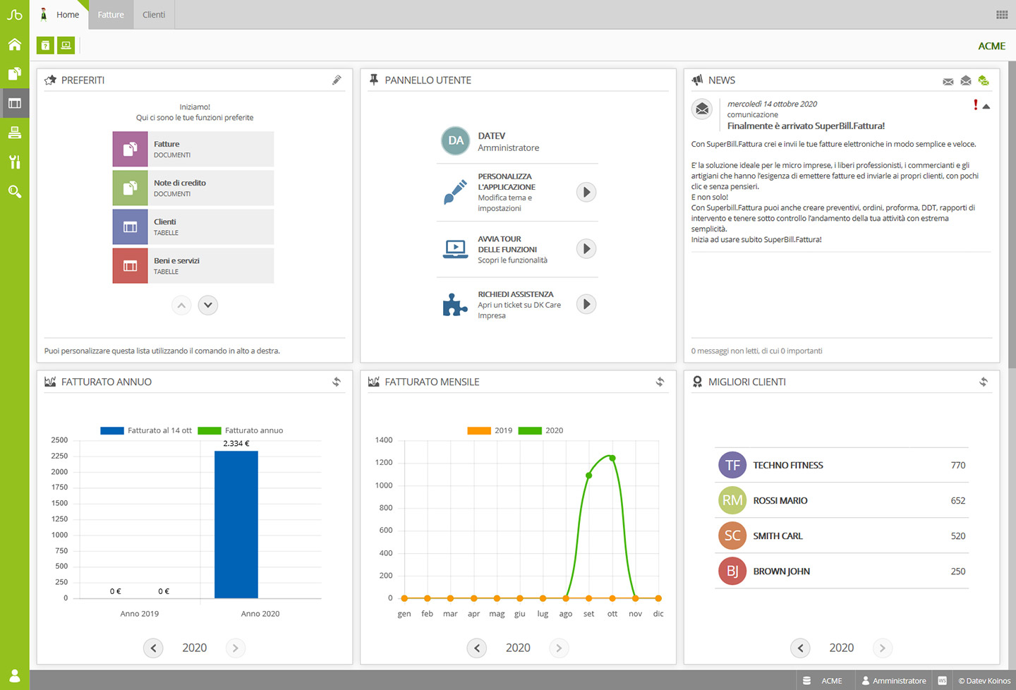 DATEV.it invoicing interface