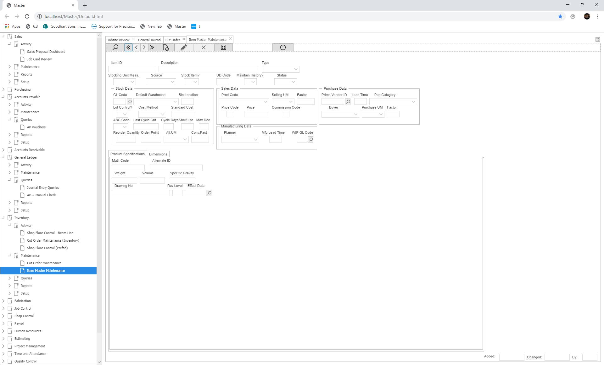Goodhart Sons ERP module with restored Excel functionality