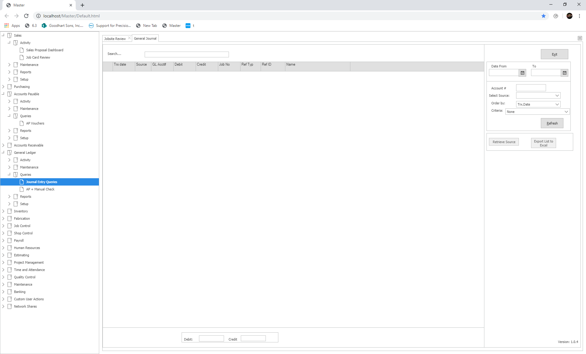 Goodhart Sons ERP form in the modernized web UI