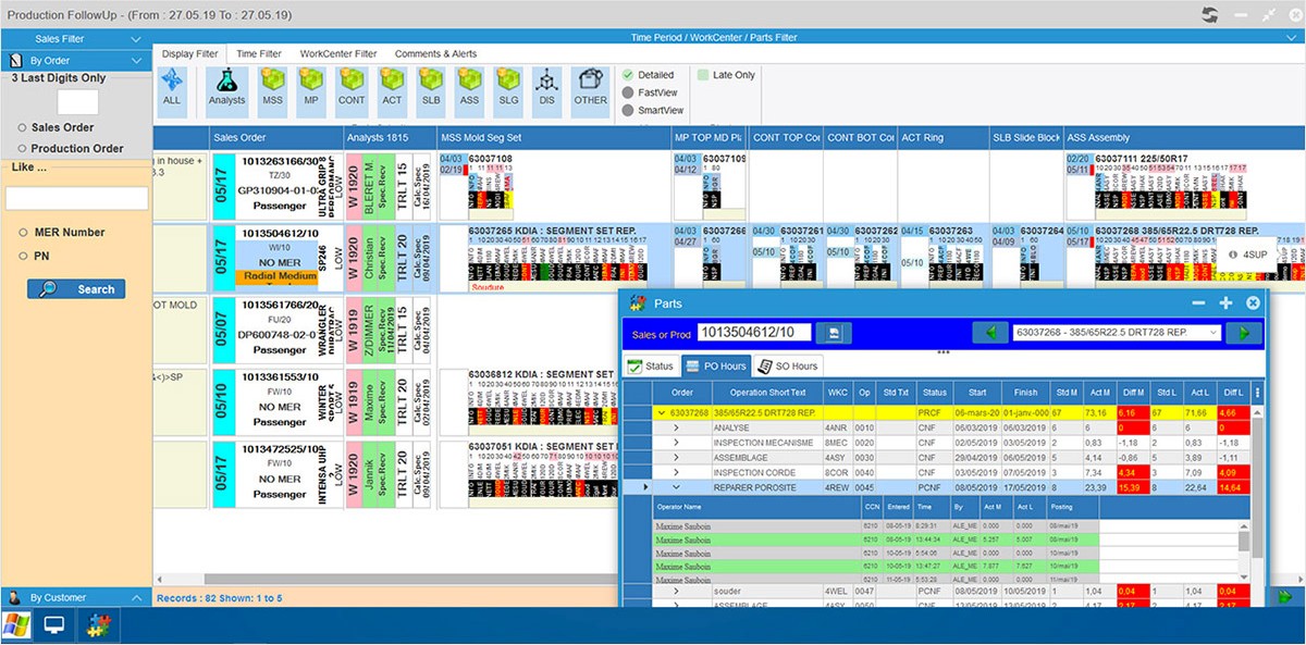Goodyear real-time production monitoring application built with Wisej.NET