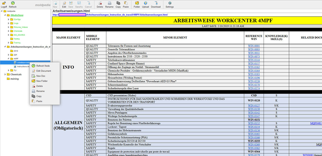 Live production data visualization with color-coded planning views