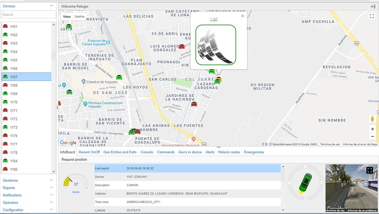 GPSafe fleet tracking platform with live map built on Wisej.NET