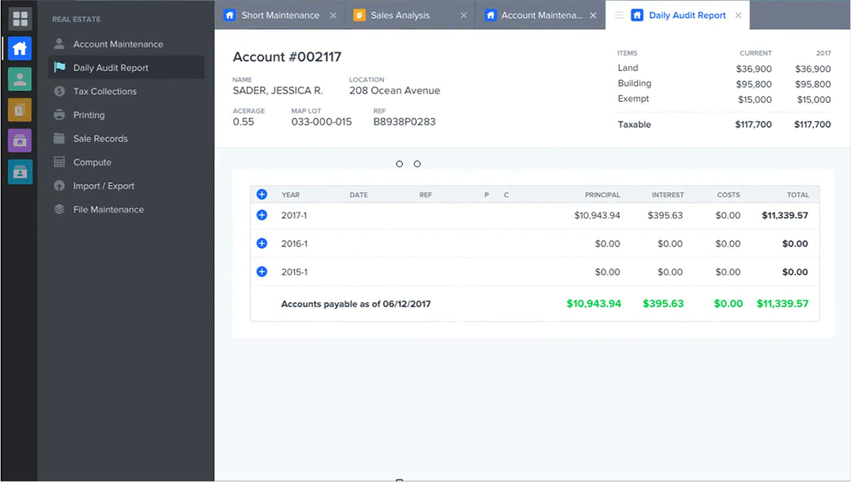 Harris Local Government modernized web application built with Wisej.NET
