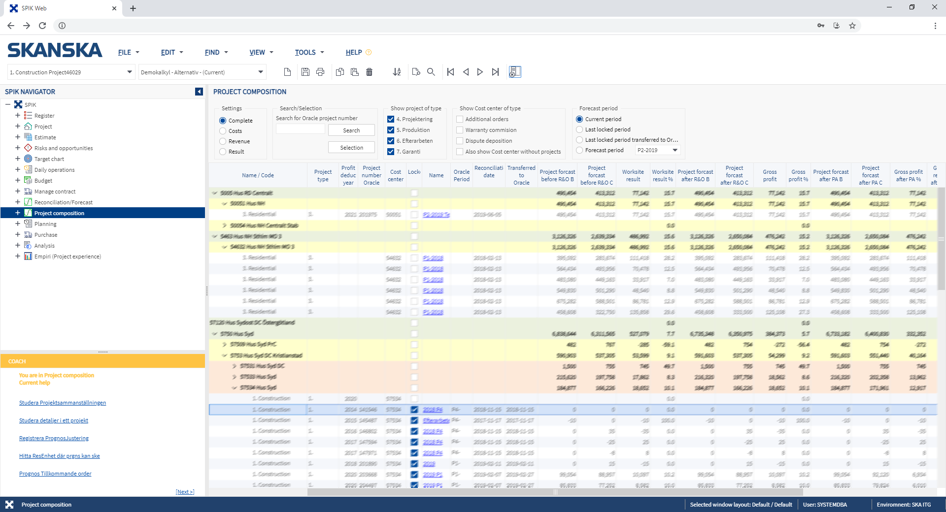 Skanska SPIK web application screenshot 12