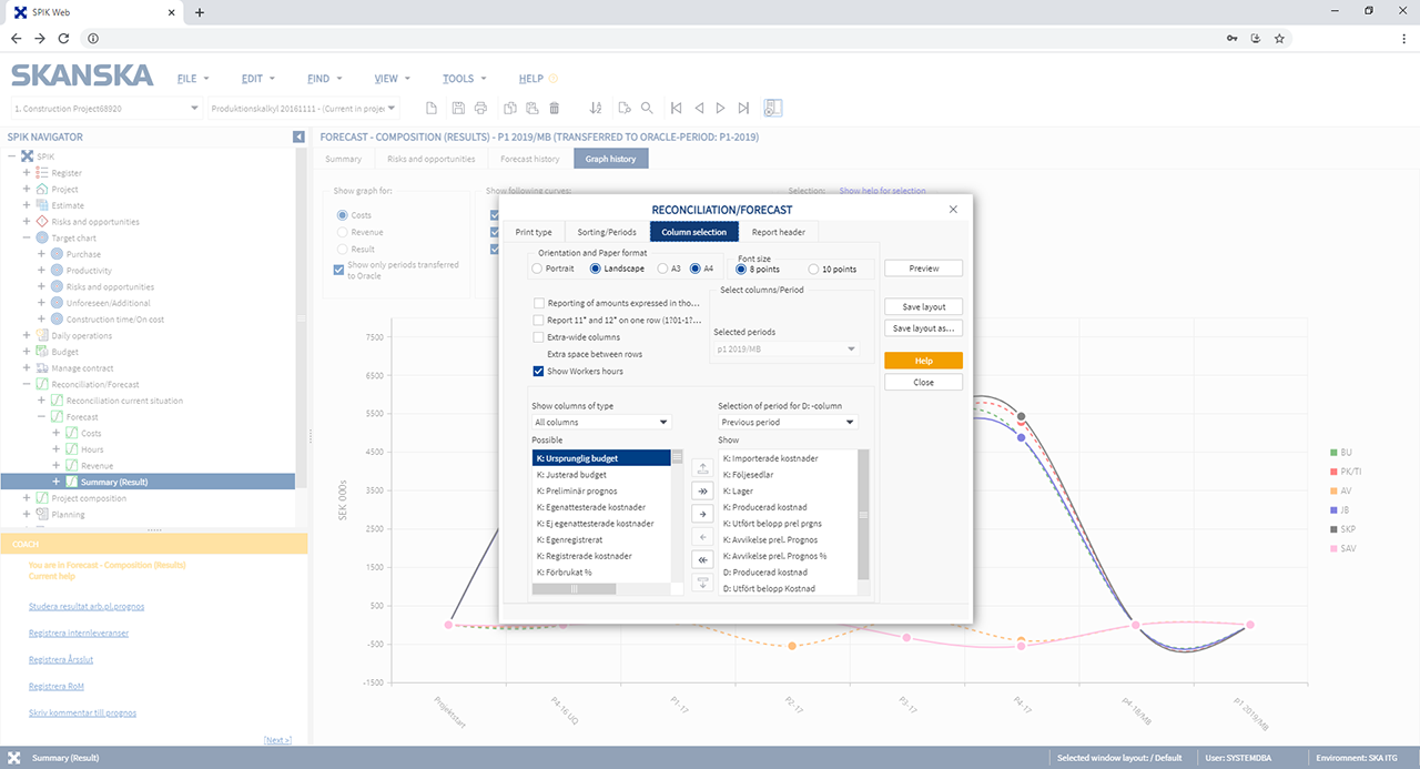 Skanska SPIK web application screenshot 9