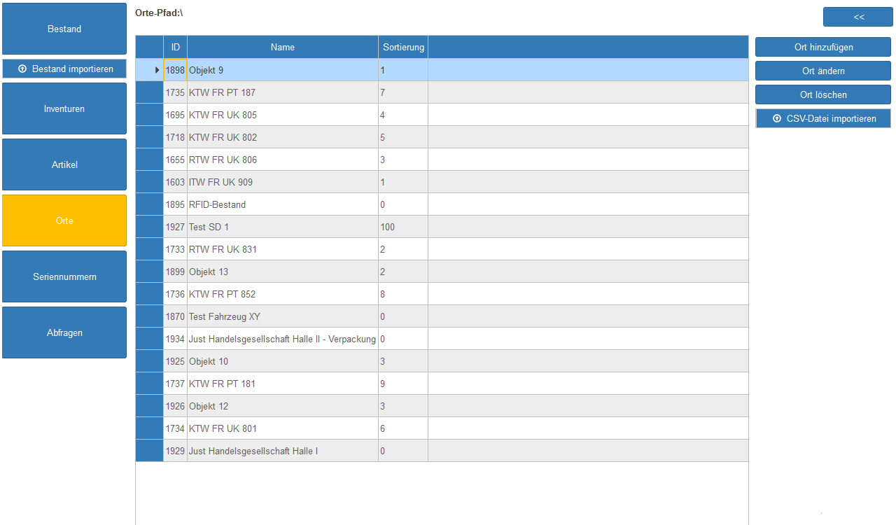 Asset management web portal for emergency stock