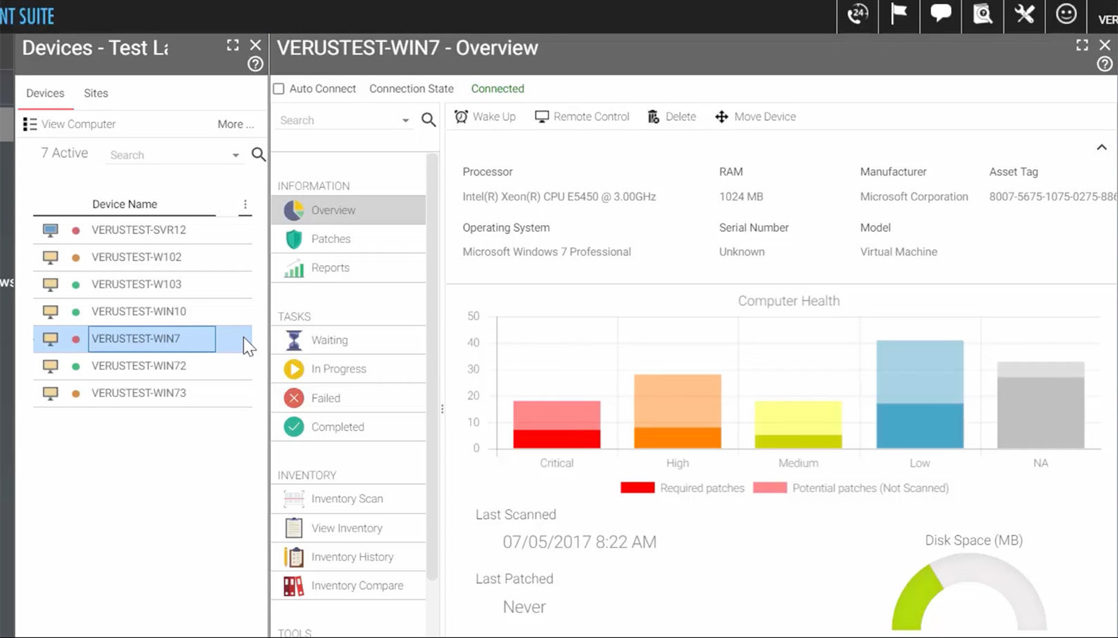 Syxsense endpoint management dashboard