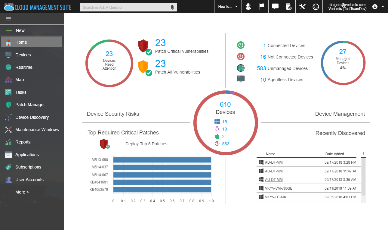 Syxsense Azure Portal-inspired user experience