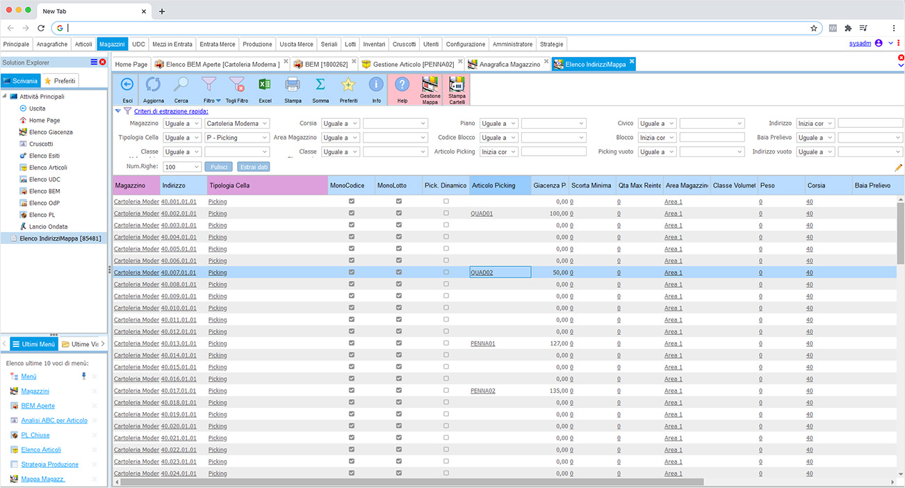 PiperWMS order and dispatch screen